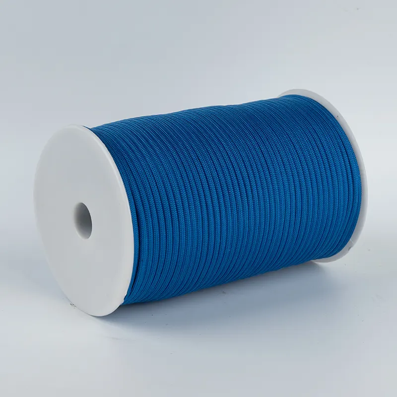 7-trådskärna 4mm Solid Blue 550 Polyester Paracord